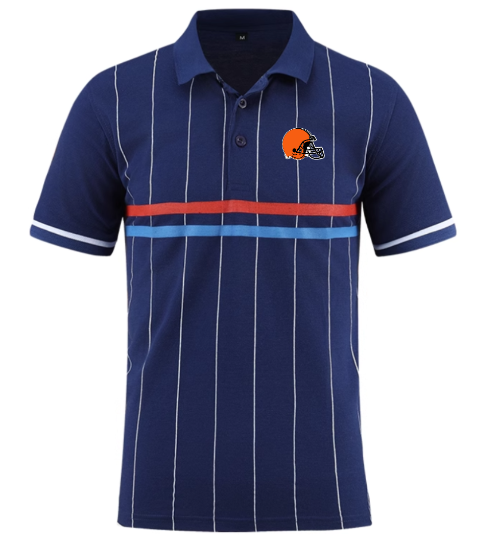 Cleveland Browns blue Men 2025 NFL polo T shirt->nfl t-shirts->Sports Accessory